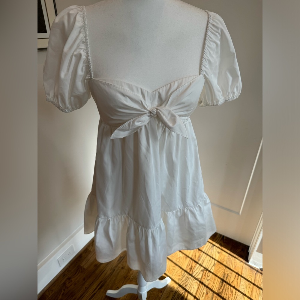 Amanda Uprichard Babydoll style mini dress with front bow